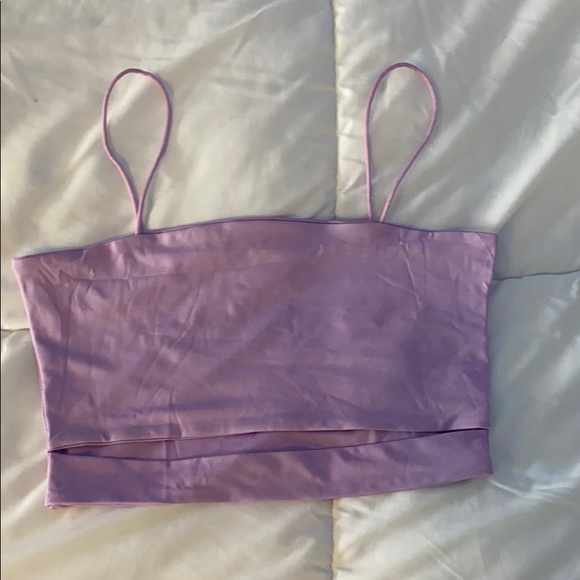 Shein Light Purple Tank with Front Cutout - Picture 1 of 3